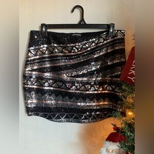 Express Mini Sequins Skirt